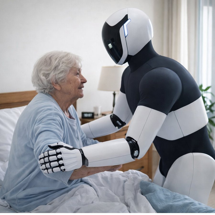 Lars hilft Bewohnerin