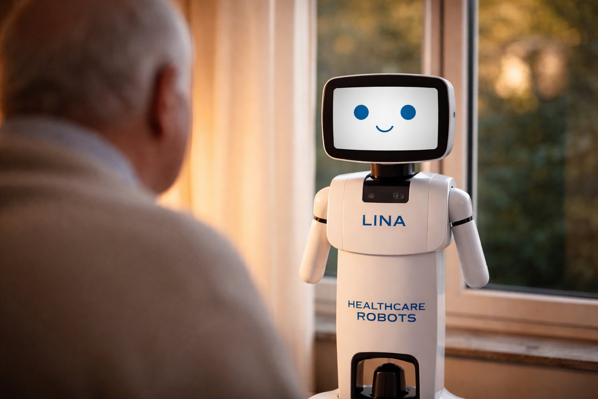 LINA und Bewohner am Fenster